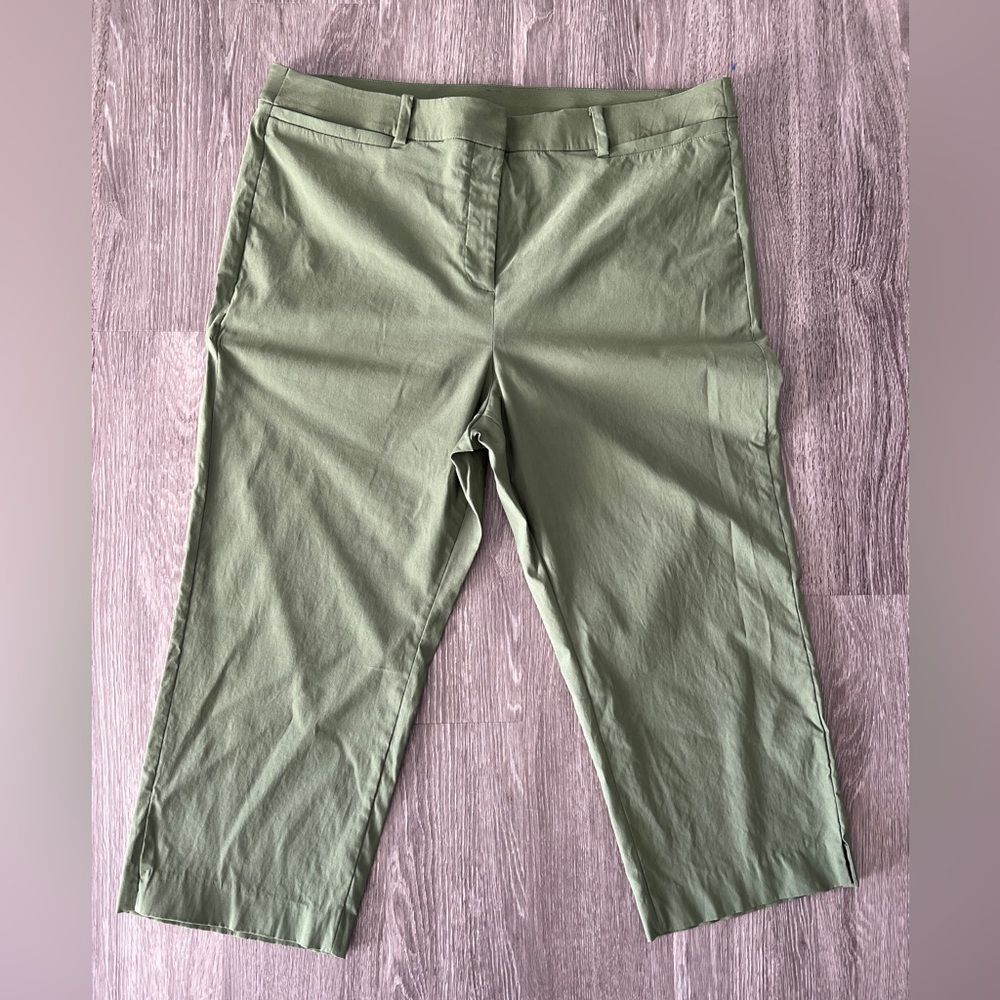 Lane Bryant Women’s 22W Olive Chinos cropped pants